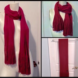 68” Length Burgundy Scarf